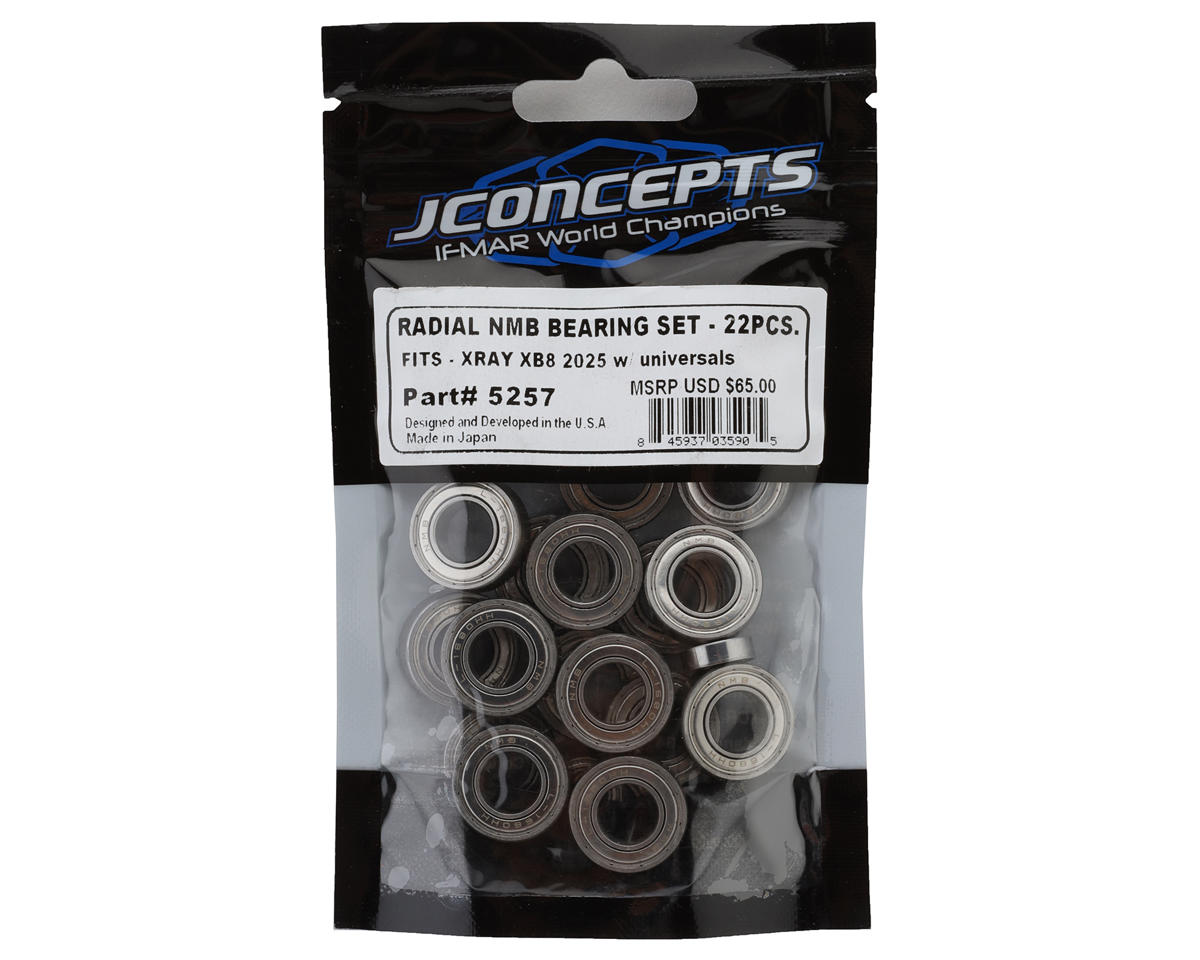 JConcepts XRAY XB8 2025 Radial NMB Bearing Set for Universal Driveshafts (22)