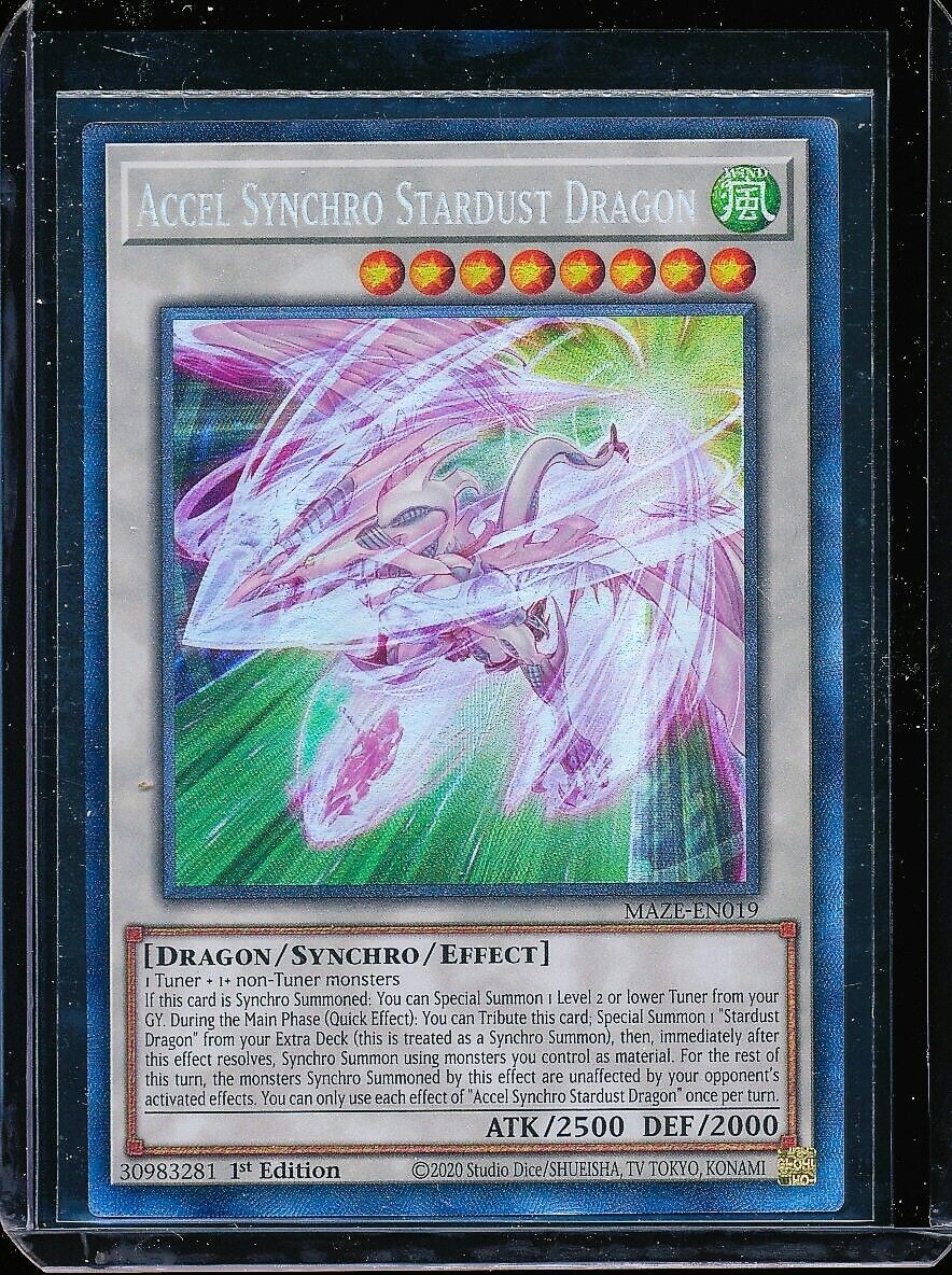 Accel Synchro Stardust Dragon (MAZE-EN019) Collector's Rare - Near Min