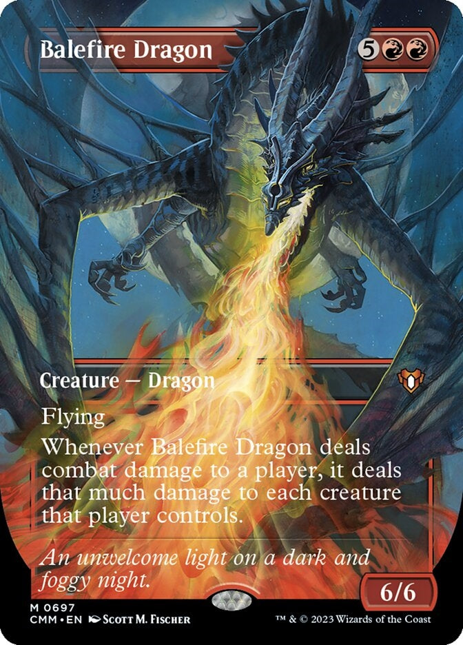 Balefire Dragon [#0697 Borderless] (CMM-M)