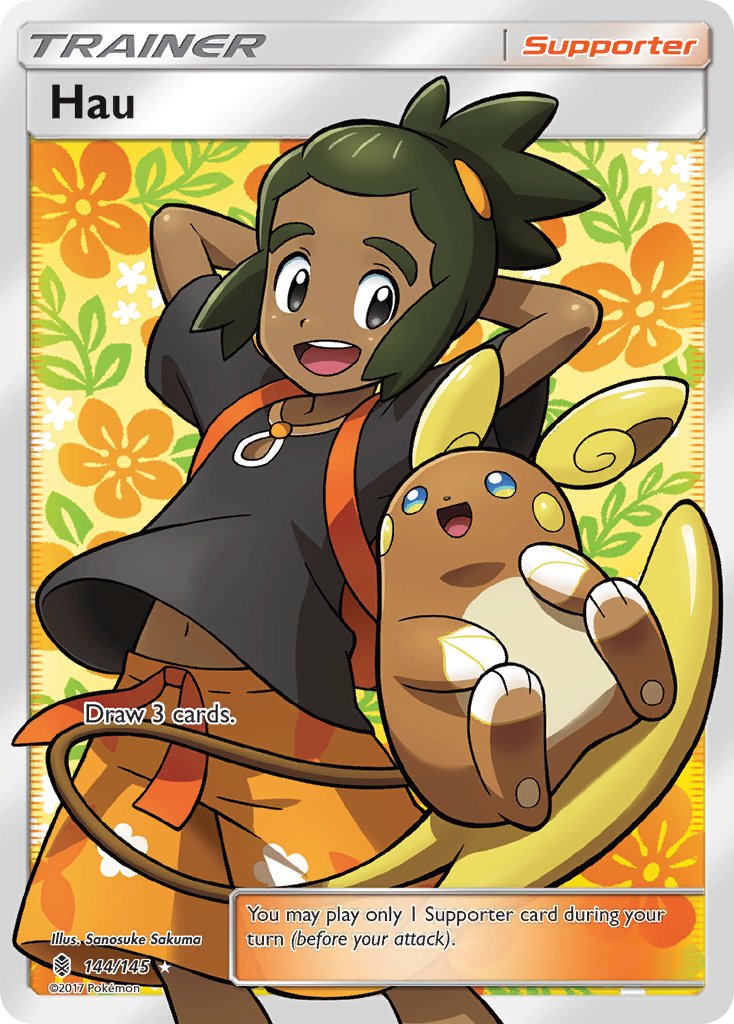 Hau (Full Art) - 144/145 (SM:GRI) Ultra Rare - Near Mint Holofoil