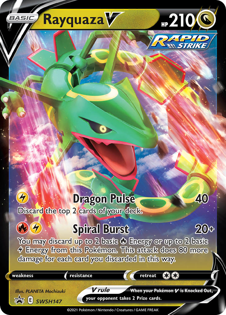 Rayquaza V - SWSH147 (SWSH:PR) Promo - Near Mint Holofoil