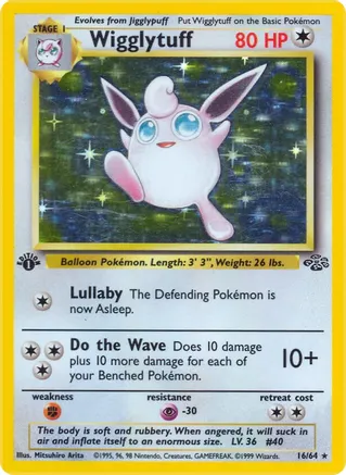 Wigglytuff - 16/64 (JU) Holo Rare - Moderately Played Unlimited Holofo