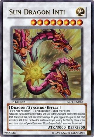 Sun Dragon Inti (UTR) (ABPF-EN042) Ultimate Rare - Near Mint 1st Editi