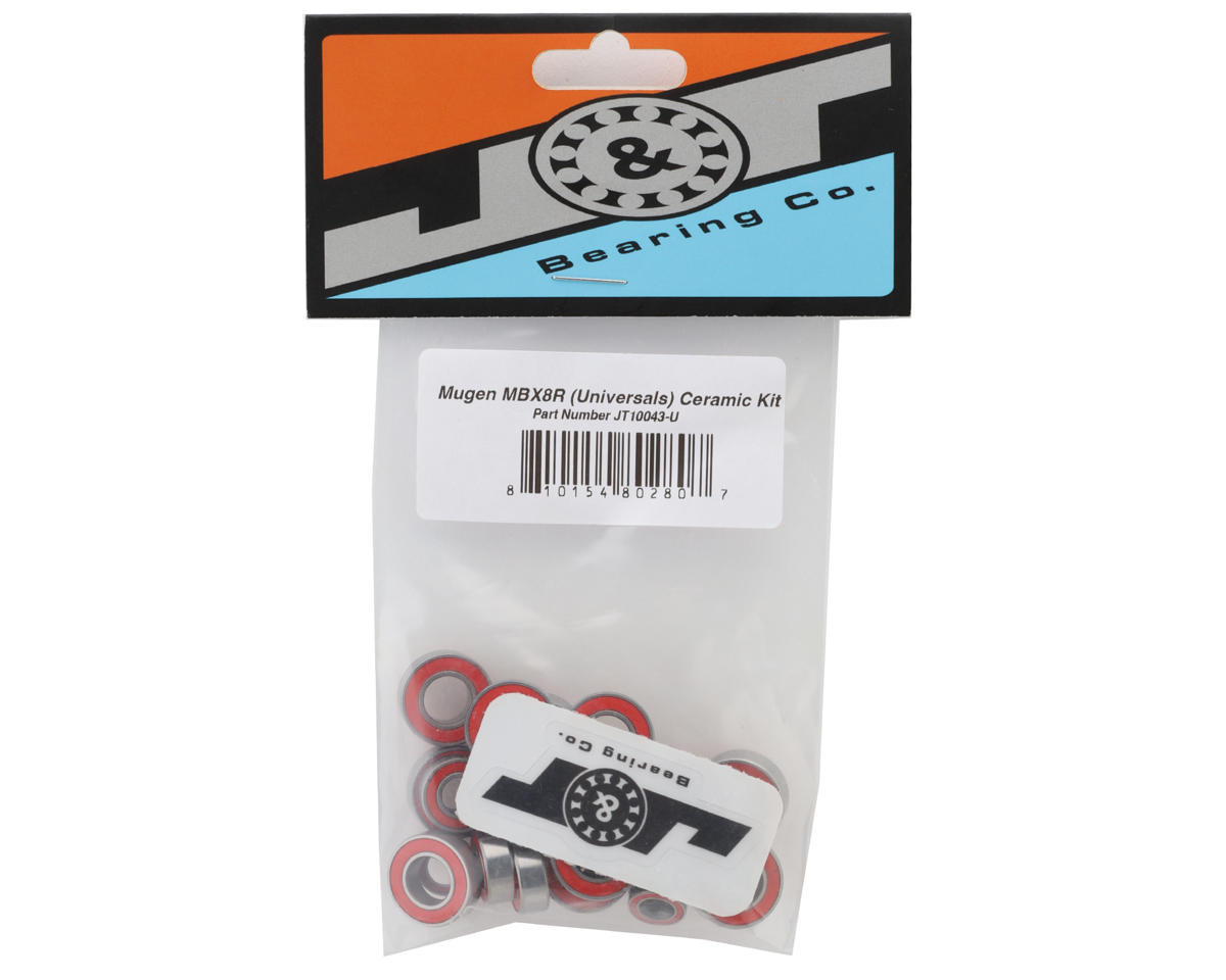 J&T Bearing Co. Mugen MBX8R Bearing Kit (Hybrid Ceramic) (Universal Driveshafts)