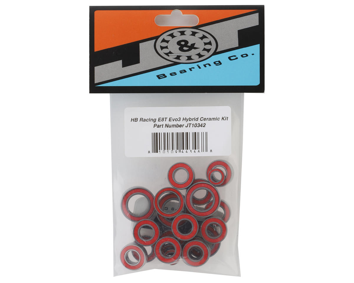 J&T Bearing Co. HB Racing E8t Evo3 Bearing Kit (Hybrid Ceramic)