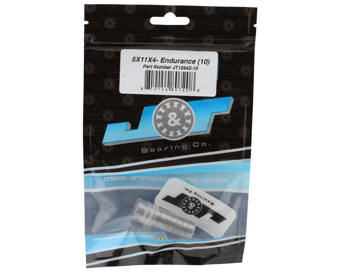 J&T Bearing Co. 5x11x4mm Endurance Ball Bearings (10)