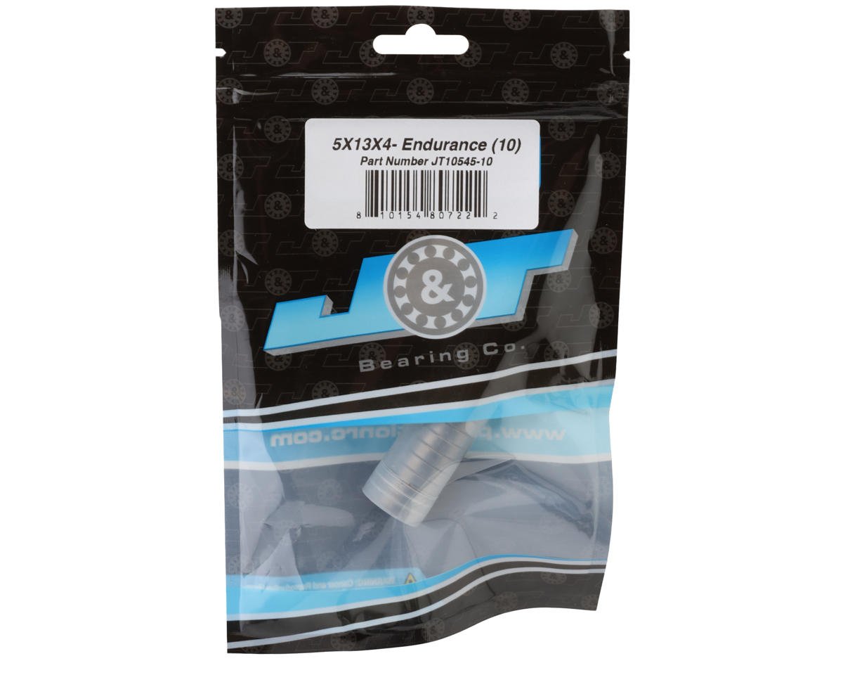 J&T Bearing Co. 5x13x4mm Endurance Ball Bearings (10)