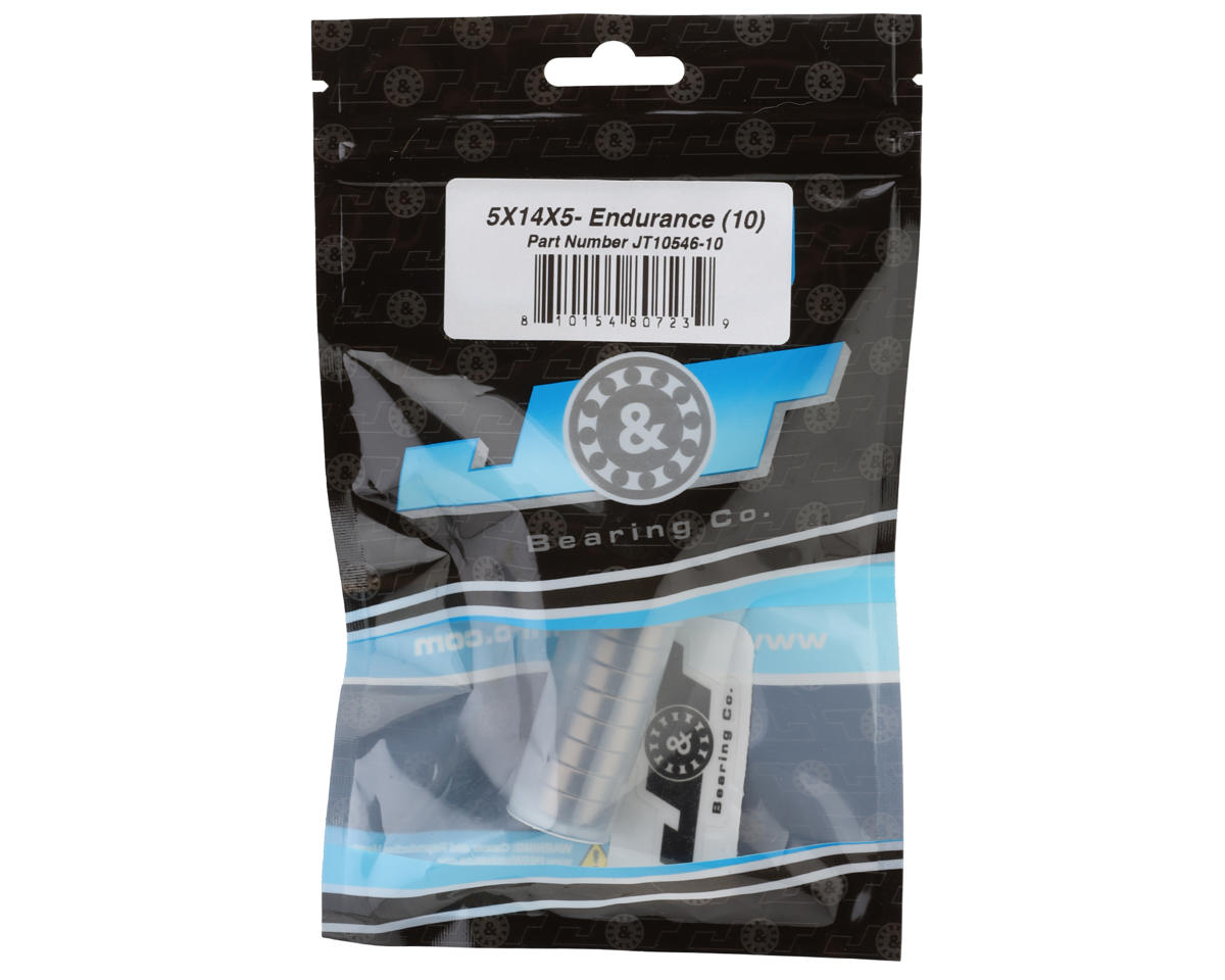 J&T Bearing Co. 5x14x5mm Endurance Ball Bearings (10)