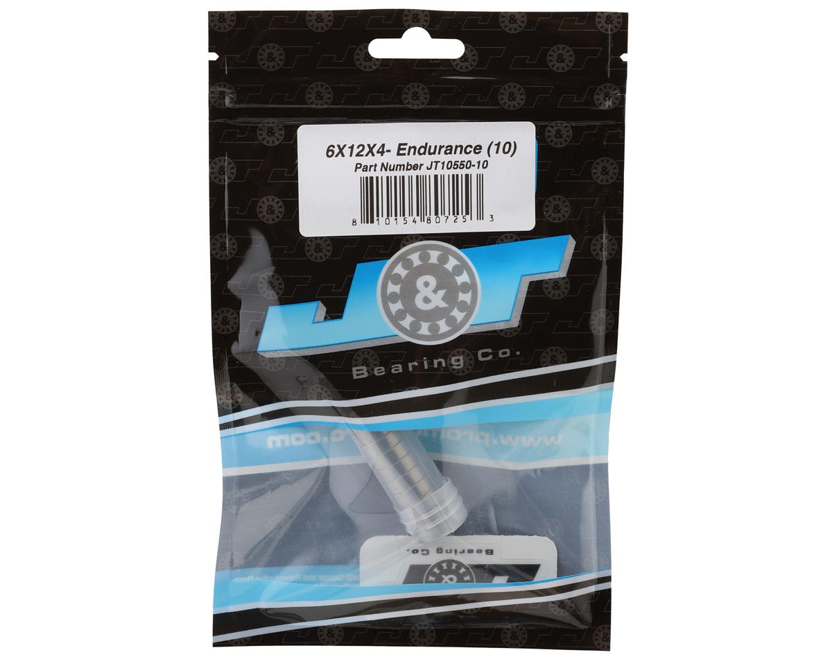 J&T Bearing Co. 6x12x4mm Endurance Ball Bearings (10)
