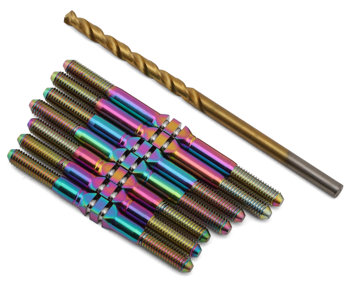 J&T Bearing Co. XRAY XB4 '23 Titanium "Milled'' XD Turnbuckles (Oil Slick)