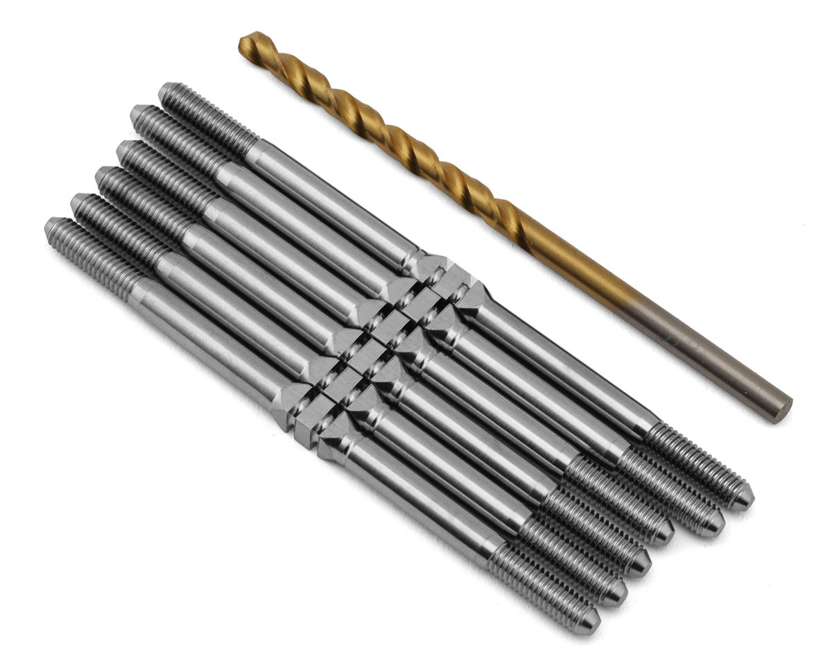J&T Bearing Co. XRAY XT2 Titanium "Milled'' XD Turnbuckles (Natural)