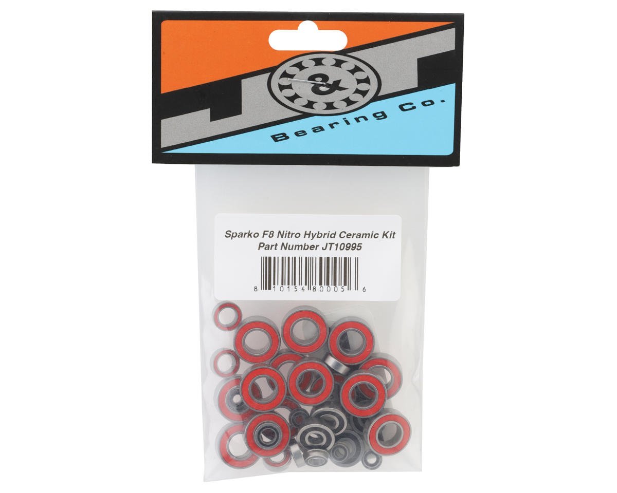 J&T Bearing Co. Sparko F8 Nitro Bearing Kit (Hybrid Ceramic)