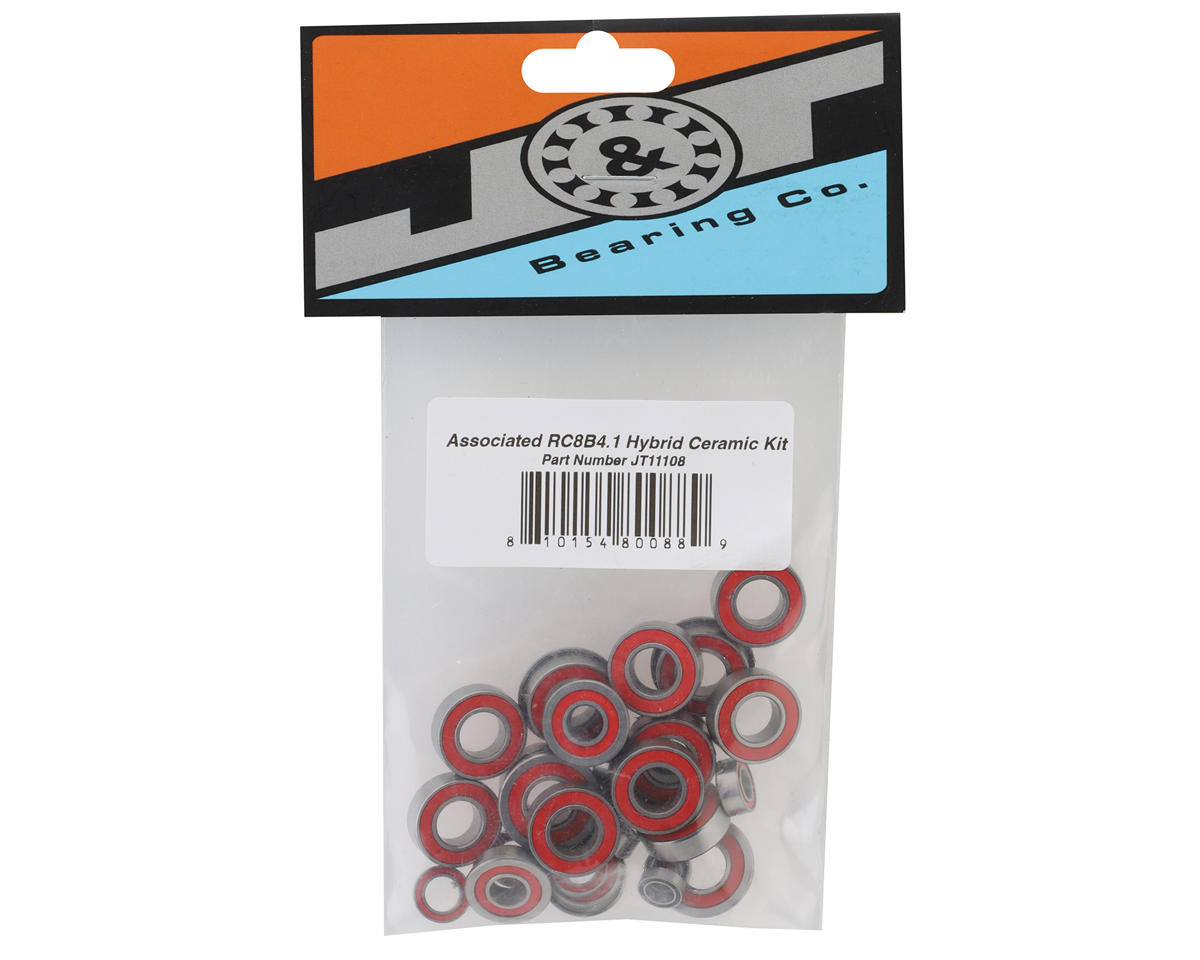 J&T Bearing Co. Associated RC8B4.1 Bearing Kit (Hybrid Ceramic)