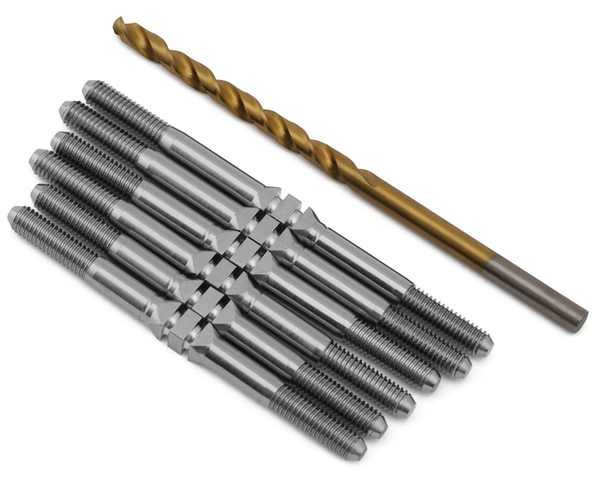 J&T Bearing Co. Schumacher LD3 Mod Spec Titanium "Milled'' XD Turnbuckles Set (Natural)