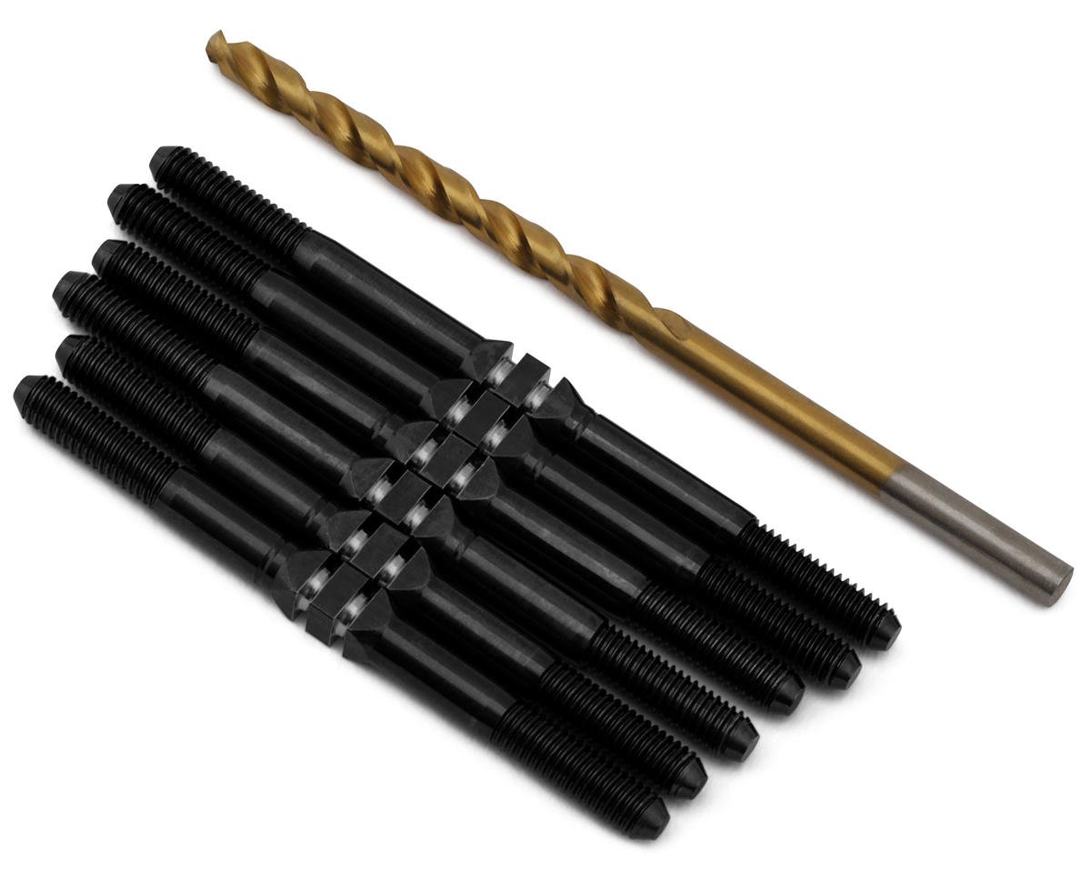 J&T Bearing Co. Schumacher LD3 Mod Spec Titanium "Milled'' XD Turnbuckles Set (Black)