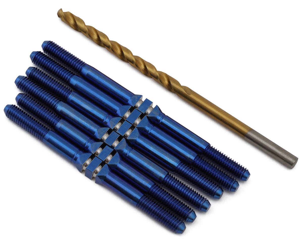 J&T Bearing Co. Schumacher LD3 Mod Spec Titanium "Milled'' XD Turnbuckles Set (Blue)