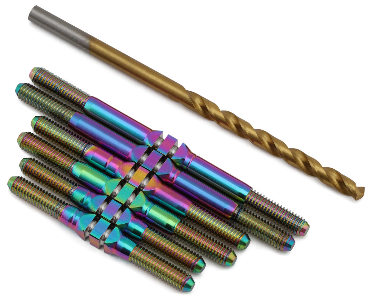 J&T Bearing Co. GFRP 2024 Assailant Titanium "Milled'' XD Turnbuckles (Oil Slick)