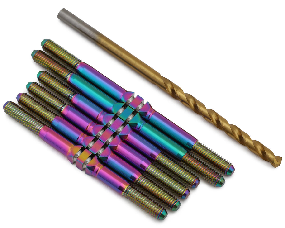 J&T Bearing Co. Custom Works Outlaw 5 Titanium "Milled'' XD Turnbuckles (Oil Slick)