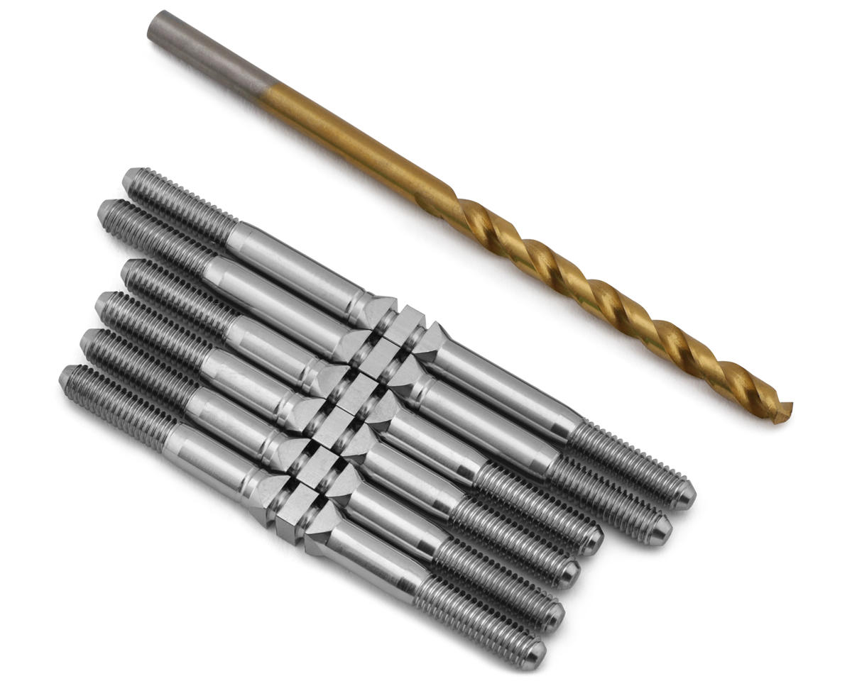 J&T Bearing Co. Custom Works Rocket 5 Late Model Titanium "Milled'' XD Turnbuckles (Natural)