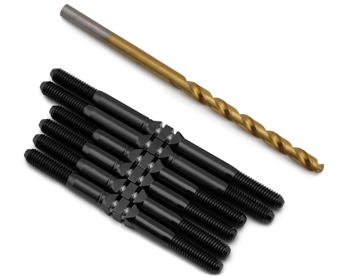 J&T Bearing Co. Custom Works Rocket 5 Late Model Titanium "Milled'' XD Turnbuckles (Black)
