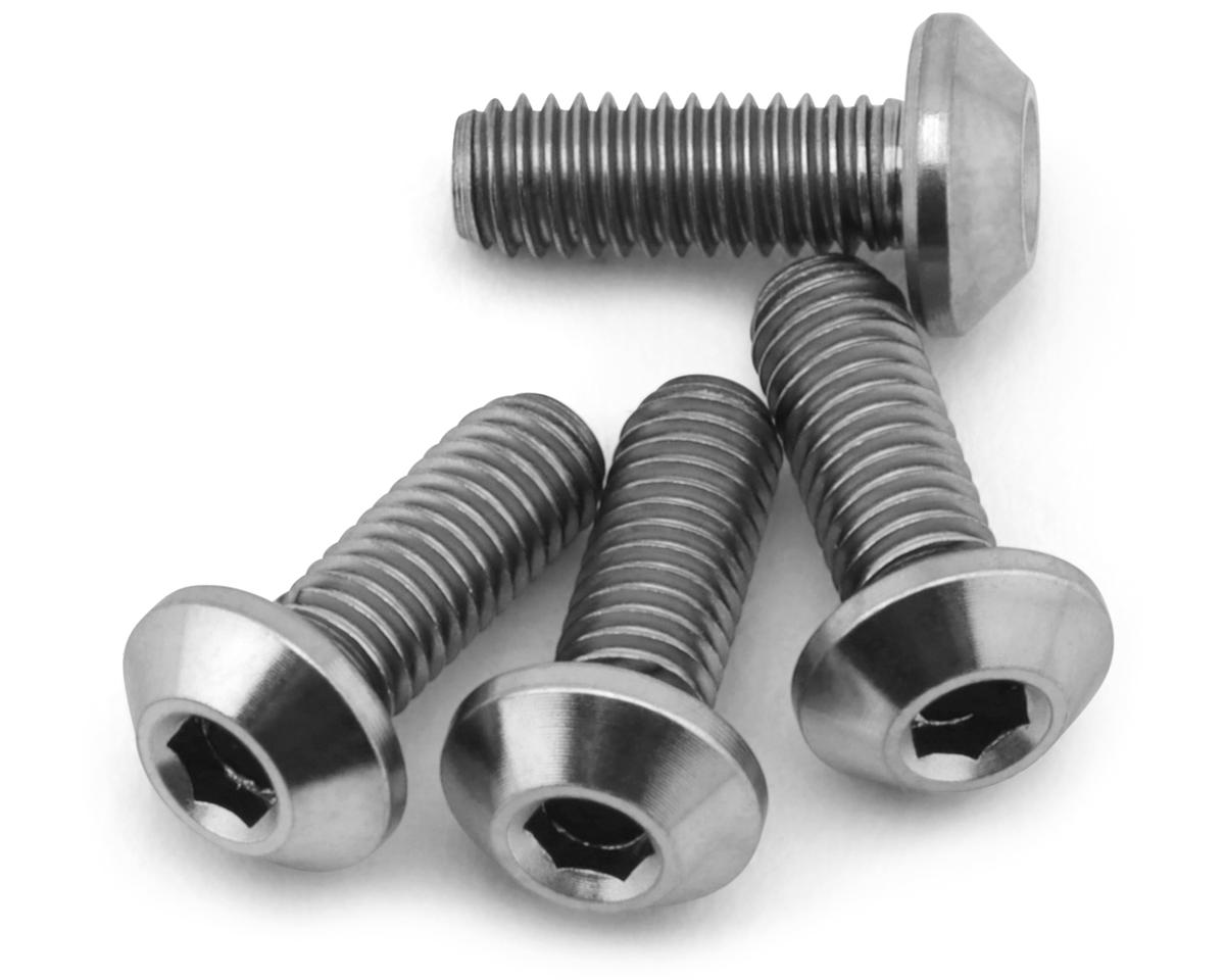 J&T Bearing Co. Flat Top Titanium Screw Pack (Natural) (4) (8mm)