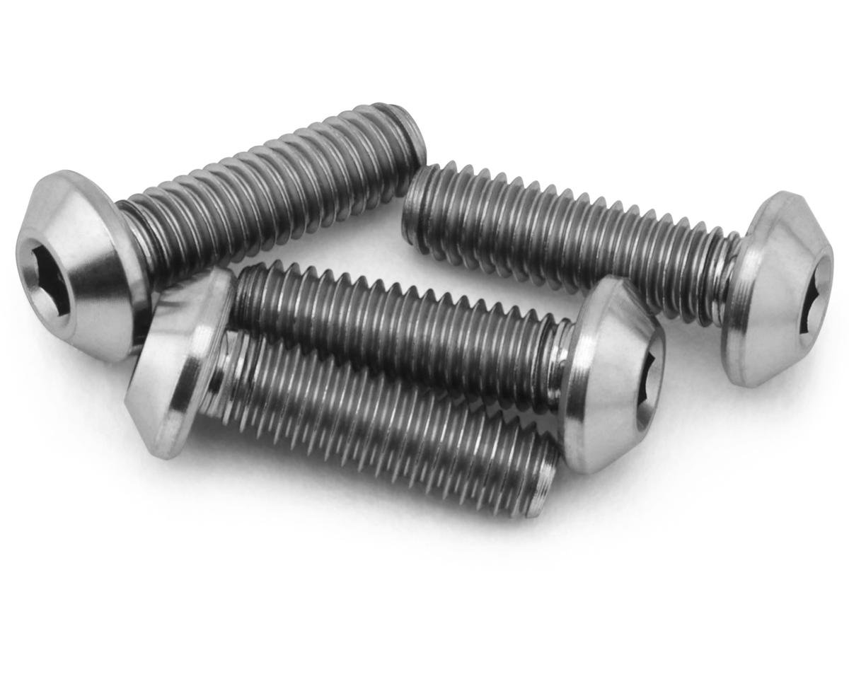 J&T Bearing Co. Flat Top Titanium Screw Pack (Natural) (4) (10mm)