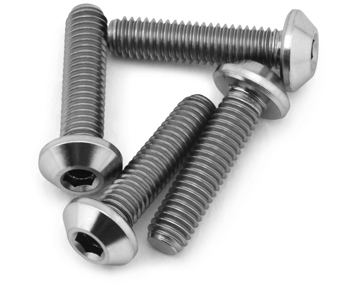 J&T Bearing Co. Flat Top Titanium Screw Pack (Natural) (4) (12mm)