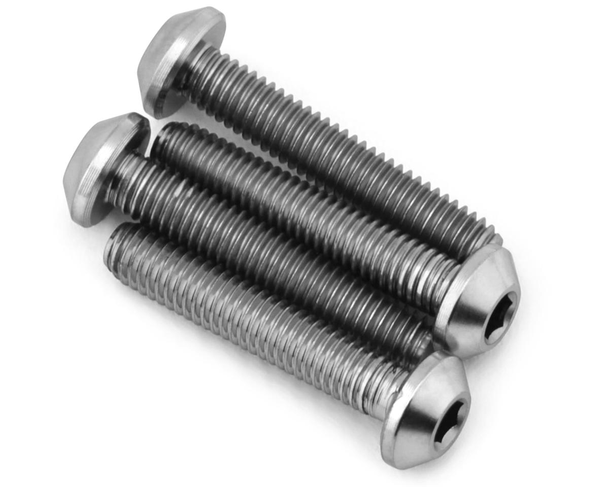 J&T Bearing Co. Flat Top Titanium Screw Pack (Natural) (4) (16mm)