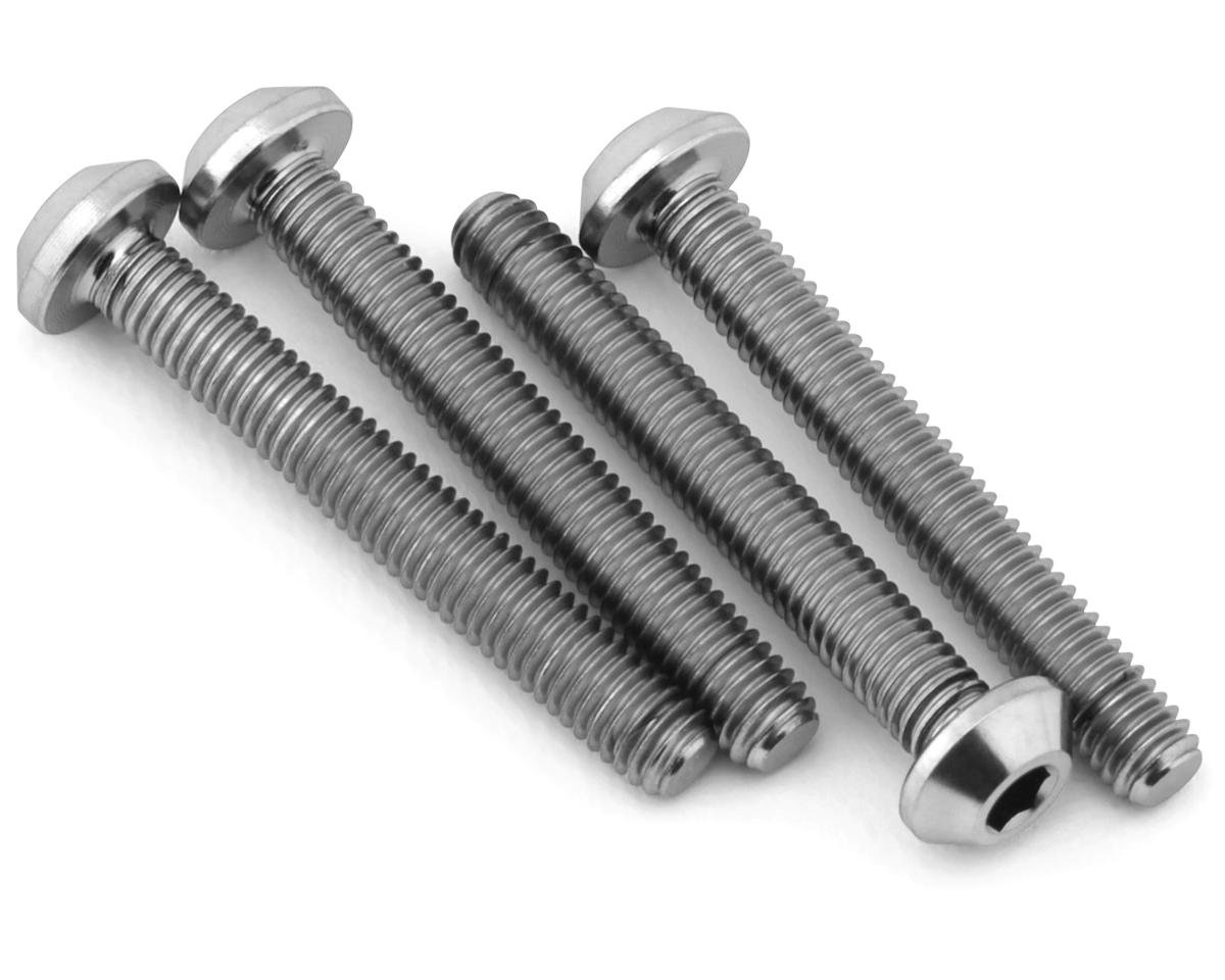 J&T Bearing Co. Flat Top Titanium Screw Pack (Natural) (4) (22mm)