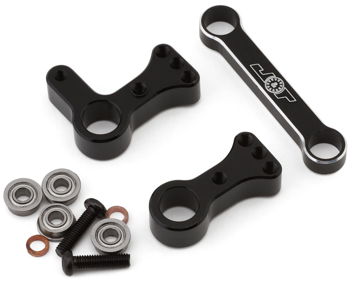 J&T Bearing Co. Custom Works Outlaw 5/Beast Midget Aluminum Steering Bellcrank (Black)