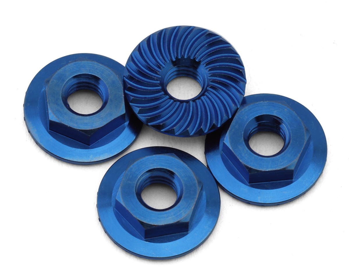 J&T Bearing Co. Titanium 4mm Surelock Wheel Nuts (Blue)