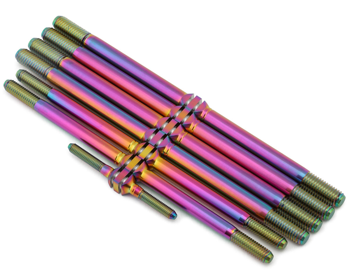 J&T Bearing Co. Tekno NT48 2.2 Titanium "Milled" Turnbuckles (Oil Slick)