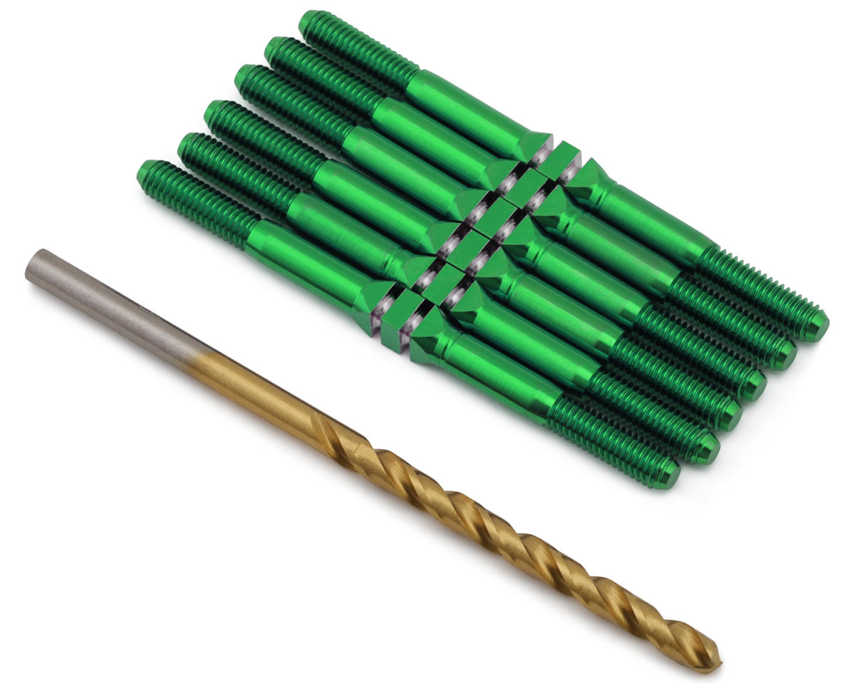 J&T Bearing Co. XRAY XB2 '25 Titanium "Milled" XD Turnbuckles (Green)