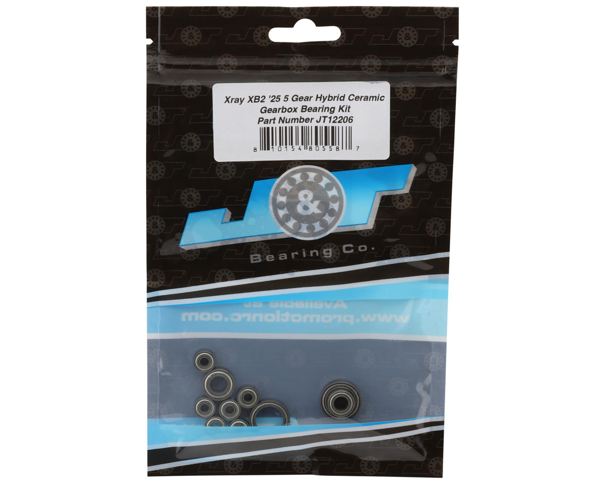 J&T Bearing Co. XRAY XB2 '25 5 Gear Gearbox Bearing Kit (Hybrid Ceramic)