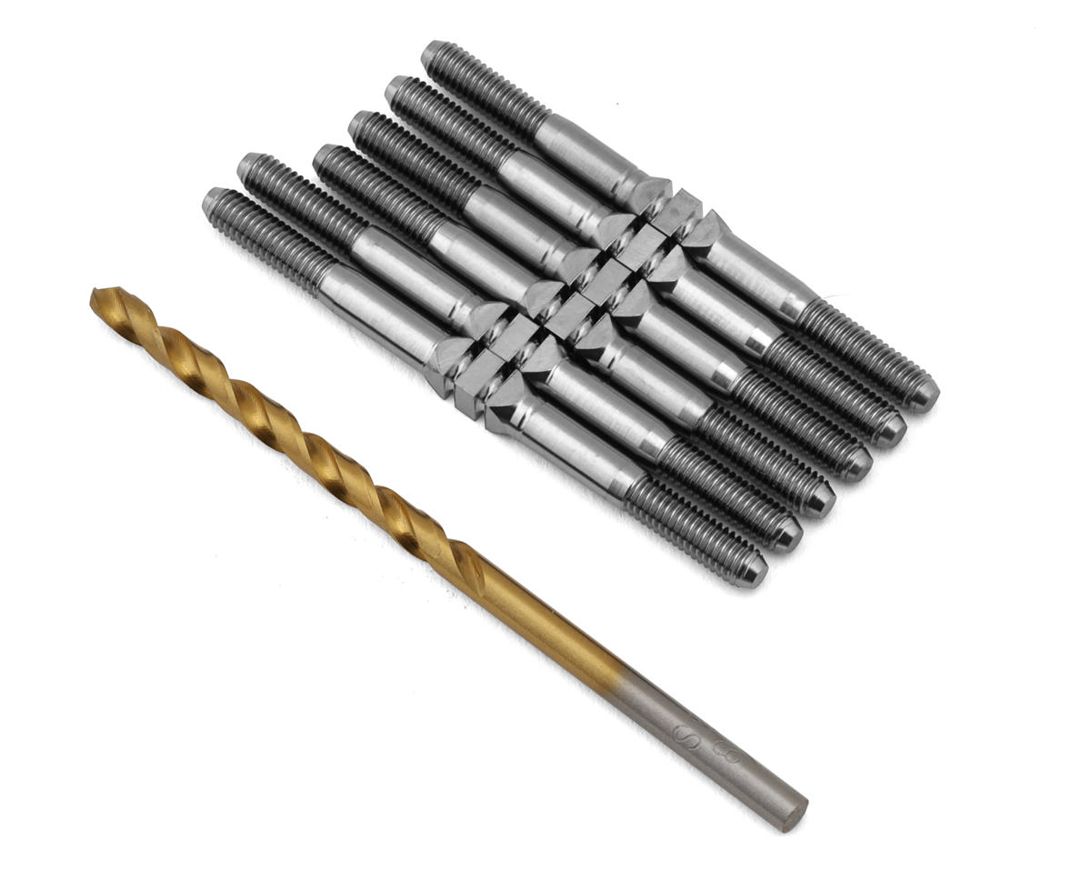 J&T Bearing Co. TLR 22X Titanium "Milled'' XD Turnbuckles (Natural)