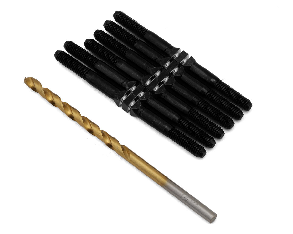 J&T Bearing Co. TLR 22X Titanium "Milled'' XD Turnbuckles (Black)