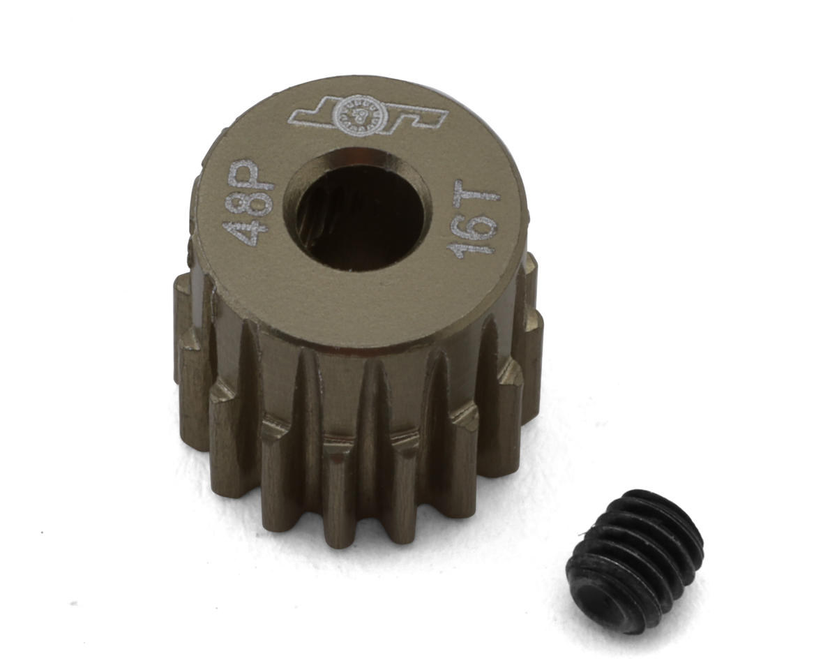 J&T Bearing Co. Lightweight Hard Anodized 48P Aluminum Pinion Gear (16T) (3.17mm Bore)