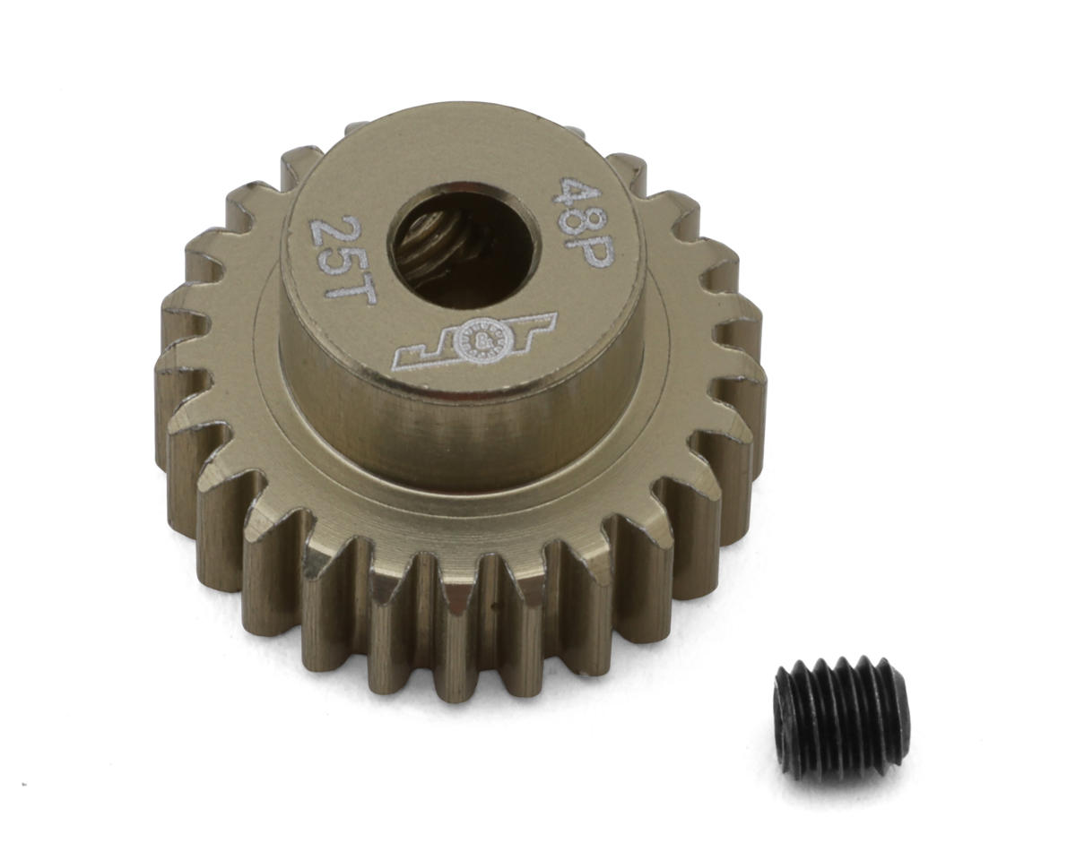 J&T Bearing Co. Lightweight Hard Anodized 48P Aluminum Pinion Gear (25T) (3.17mm Bore)