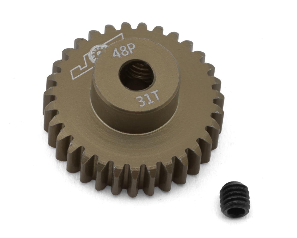 J&T Bearing Co. Lightweight Hard Anodized 48P Aluminum Pinion Gear (31T) (3.17mm Bore)
