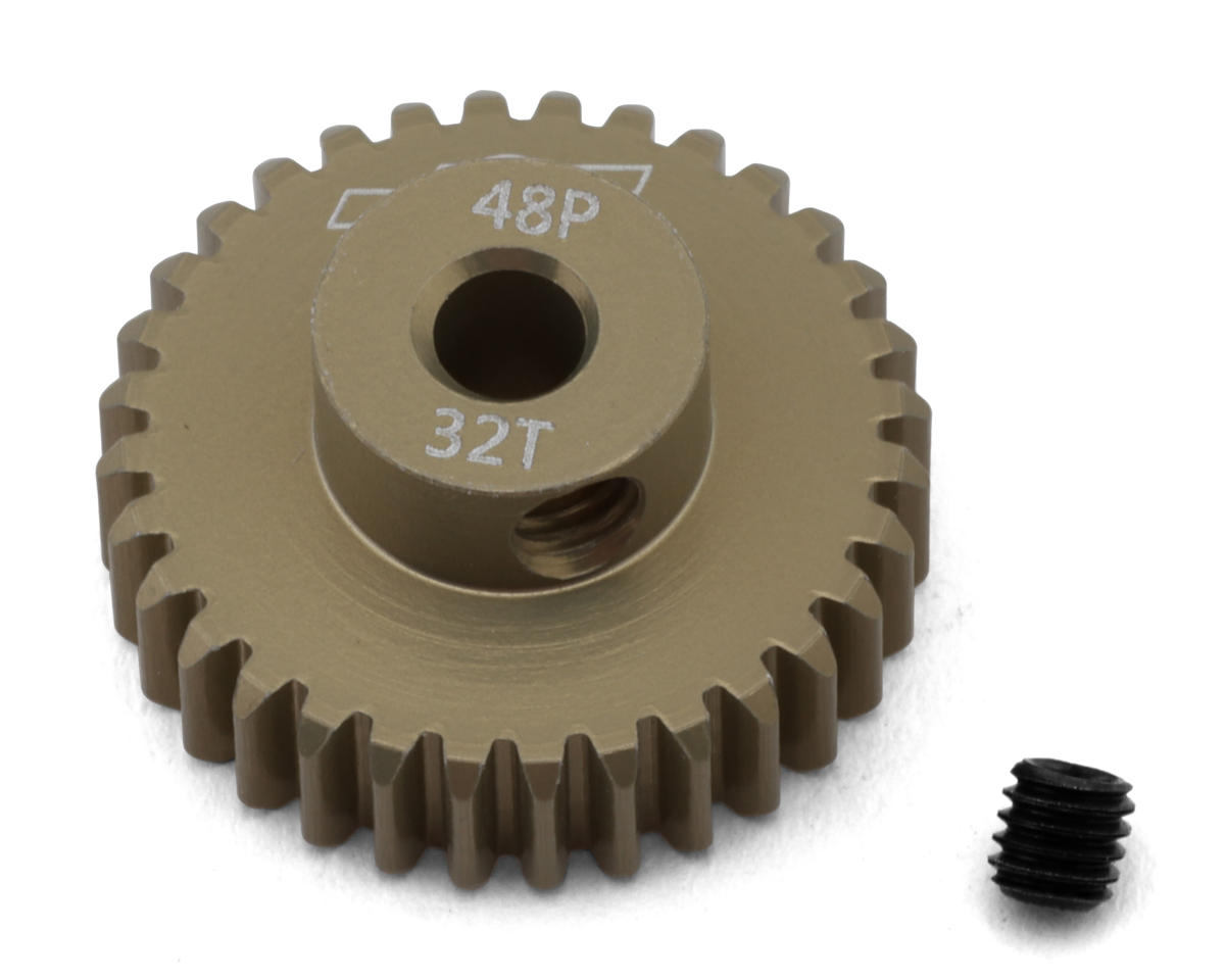 J&T Bearing Co. Lightweight Hard Anodized 48P Aluminum Pinion Gear (32T) (3.17mm Bore)