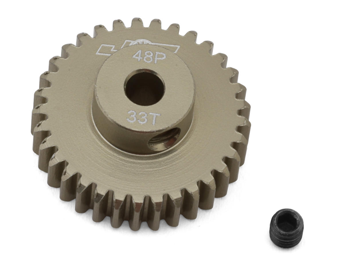 J&T Bearing Co. Lightweight Hard Anodized 48P Aluminum Pinion Gear (33T) (3.17mm Bore)