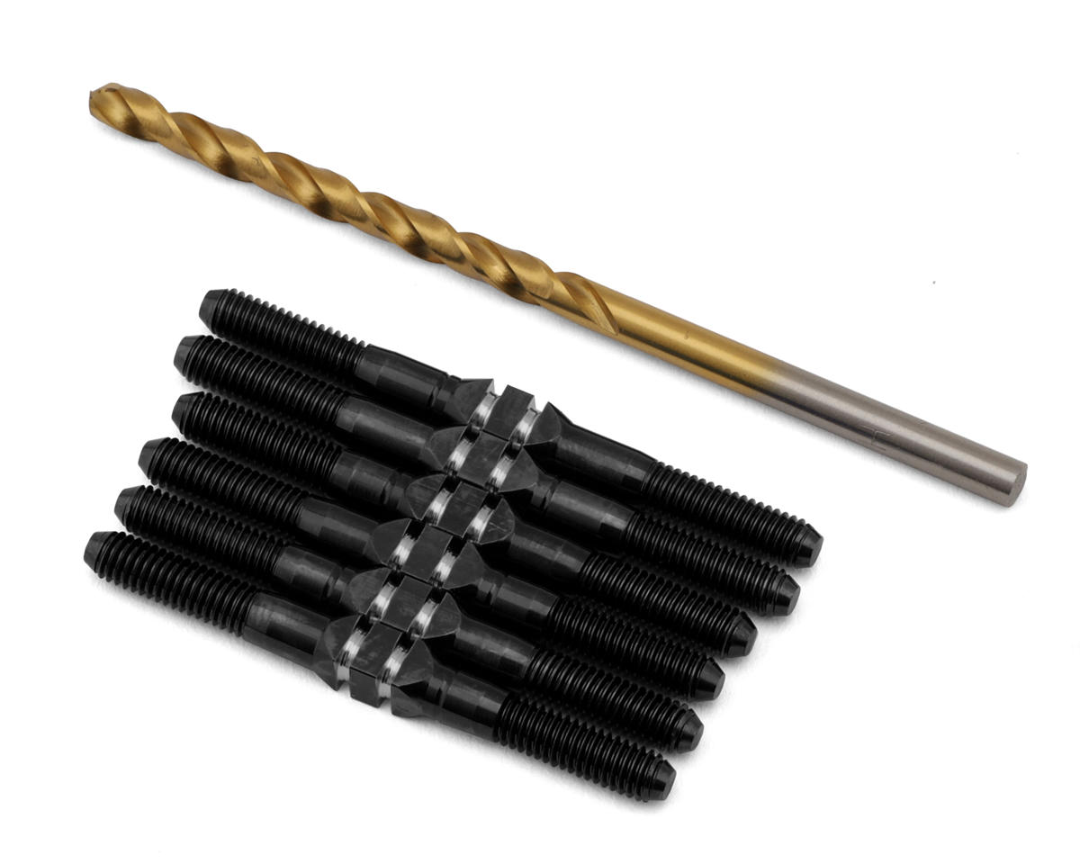 J&T Bearing Co. Associated B84 Titanium "Milled'' XD Turnbuckles (Black)