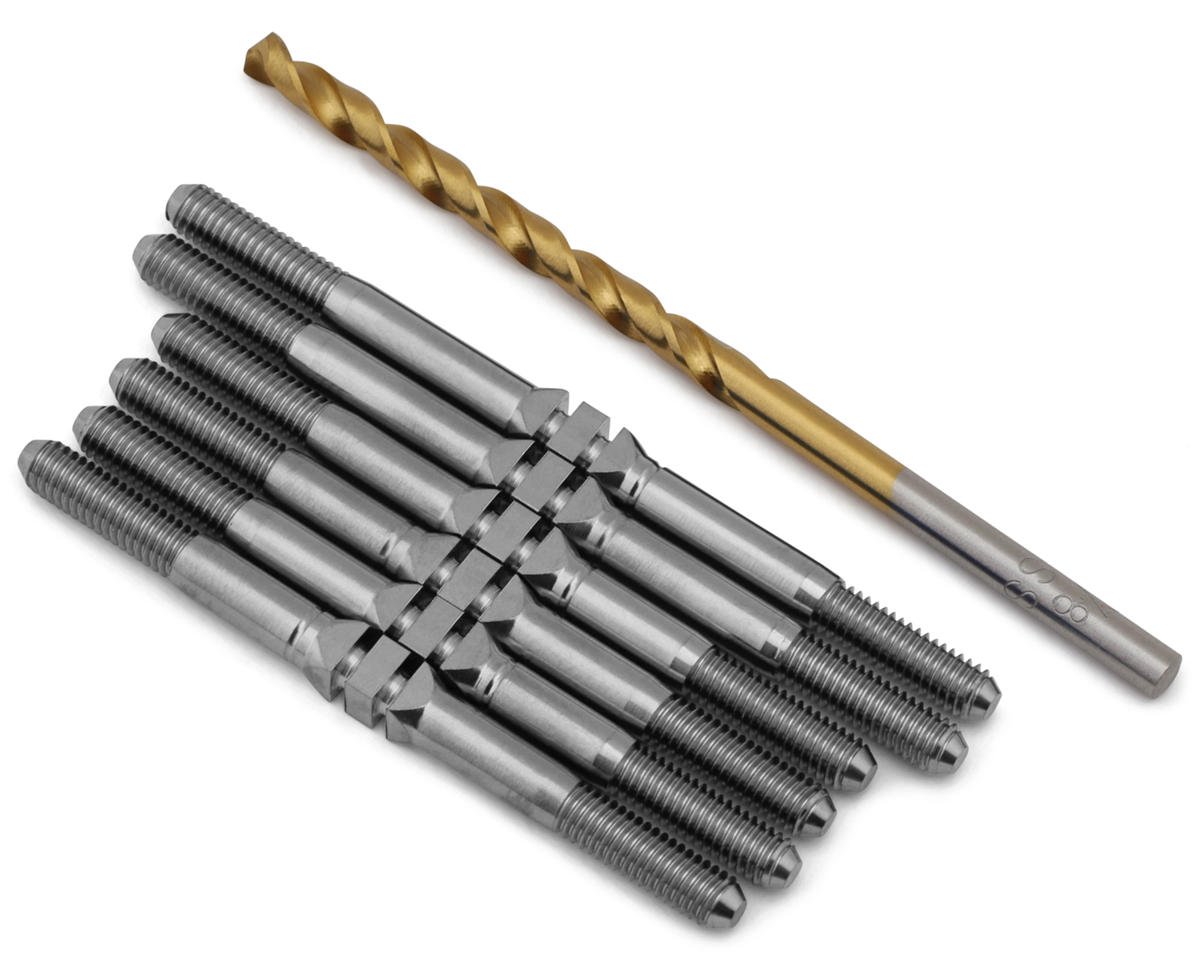 J&T Bearing Co. Custom Works Beast Midget Titanium "Milled'' XD Turnbuckles Kit (Natural)