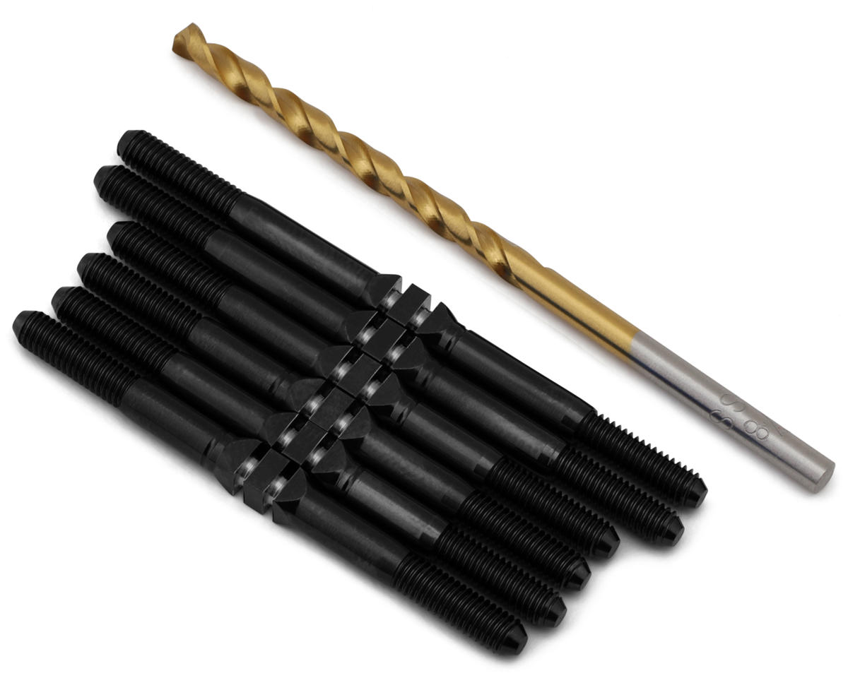 J&T Bearing Co. Custom Works Beast Midget Titanium "Milled'' XD Turnbuckles Kit (Black)