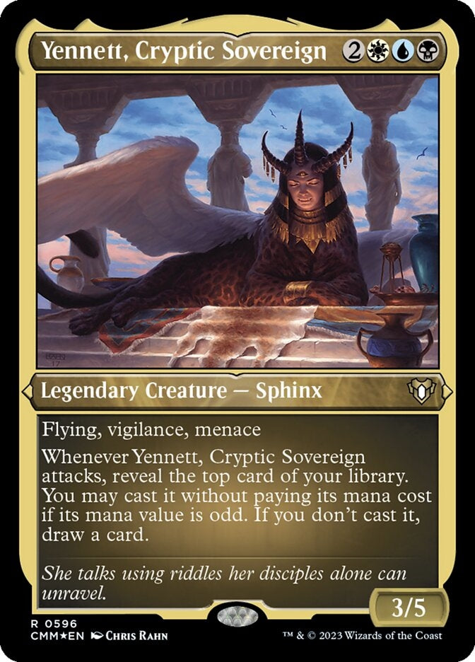 Yennett, Cryptic Sovereign [#0596 Etched Foil] (CMM-R)