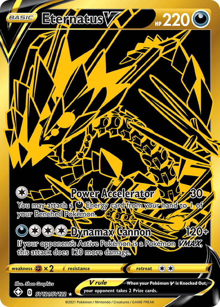 Eternatus V - SV121/SV122 (SHF:SV) Shiny Holo Rare - Near Mint Holofoi