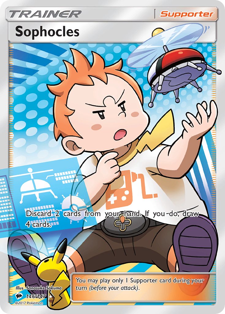 Sophocles (Full Art) - 146/147 (SM:BUS) Ultra Rare - Near Mint Holofoi