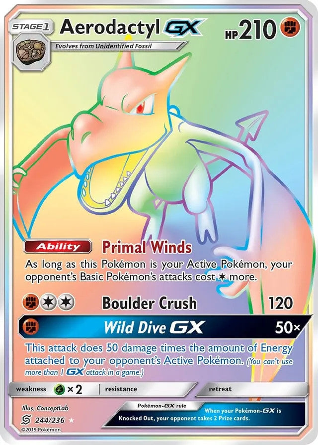 Aerodactyl GX (244/236) Secret Rare