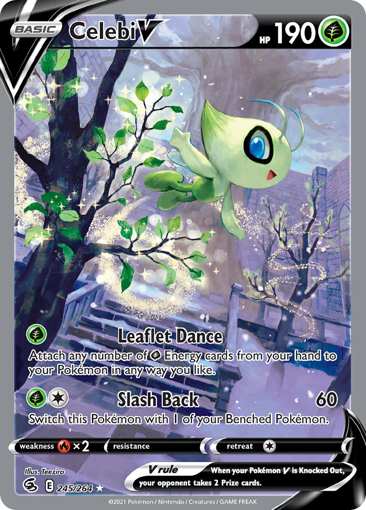 Celebi V (Alternate Full Art) - 245/264 (SWSH08) Ultra Rare - Near Min