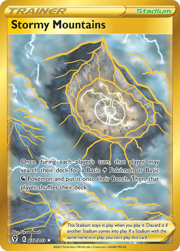 Stormy Mountains (Secret) - 232/203 (SWSH07) Secret Rare - Near Mint H